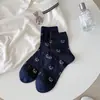 Novas meias de algodão brancas para mulheres, listradas estilo coreano, meias finas de primavera, meias curtas de malha respirável, meias sem costura para mulheres