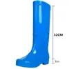 Botas de chuva de secagem rápida sem forro para mulheres, botas de chuva de cano alto em algodão aveludado, impermeáveis, antiderrapantes, de cano médio, sapatos de borracha, botas de água, cozinha, quentes