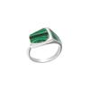 Anillo turquesa retro de plata 925, elegante anillo de celebridades de Internet, ligero, de lujo, de moda europea y americana, anillo abierto para mujer.