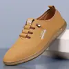 Sapatos Casuais de Couro Estilo Britânico Respiráveis Leves com Solado Macio Sapatos Brancos Britânicos Confortáveis Slip-On Gorro Sapatos Masculinos