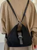 Mochila de camurça Melard, cor sólida, estilo retrô, coleção outono 2026, bolsa de ombro casual, bolsa transversal despojada