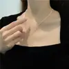 Collar Coreano de Lujo Ligero Brillante Super Brillante para Mujer 2025 Nuevo Trendy Colgante de Corazón de Durazno Cadena Clavicular Gargantilla