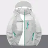 Roupa de Proteção Solar Kongshan Yuyuan para Mulheres, Roupa de Proteção Solar Impermeável com Capuz Estilo Montanha para Homens, Roupa Anti-UV para a Pele