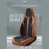 Cojín para asiento de coche deportivo con capucha, piel napa, tela transpirable, cojín universal para asiento de cuatro estaciones, cojín completo para asiento de coche, funda de asiento