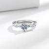 Anillo de plata de ley de imitación con gemas de alta gama, diseño de nicho, con personalidad de lujo, para mujer, venta al por mayor