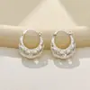 Moda Europea y Americana Pendientes Grandes Tejidos Sentido de Alta Gama Diseño Tridimensional Pendientes de Botón Estilo de Lujo Ligero de Nicho Accesorios para Pendientes Estilo de Moda Tapones para Pendientes