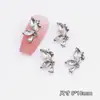 Joias de Nail Art Cintilantes Diamante Ovo de Pombo Pilha Diamante Borboleta Oval Pingente de Liga Laço Nail Art Decoração de Diamante