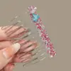 Pente de cabelo penteado de cabeça para baixo novo grampo de cabelo com franja de laço antiderrapante caveira alta estiloso moderno grampo de cabelo lateral com mechas acessório de cabelo