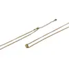 Oro Real 24K Galvanizado Retención de Color Fuerte Estilo de Diseño Simple Cilindro de Sarro CNC Collar de Cintura Pequeña de Moda para Mujeres