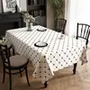Toalha de Mesa Xadrez Retrô Lavável à Prova d'Água à Prova de Óleo 2025 Luxo Leve Ambiente de Alto Padrão Pano de Proteção de Mesa