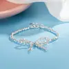 Pulsera Súper Brillante Hecha a Mano con Nudo de Lazo y Fragmentos de Plata, Artículo Caliente Primavera/Verano 2024, Joyería Única y Elegante para Mujer