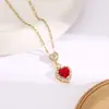 Corrente de clavícula em aço titânio estilo nacional retrô pingente de cadeado da paz de jade temperamento versátil acessórios de estilo chinês de alta qualidade
