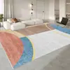 Alfombra de suelo para sofá de alta gama de lujo estilo crema antideslizante para sala de estar, ventanal, sin lavado, alfombra para mesita de noche de dormitorio