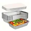 Caja desechable de papel de aluminio caja de papel de estaño engrosada caja de papel de estaño de aluminio caja para barbacoa para llevar caja de embalaje horneado freidora de aire