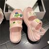 Sandalias de Verano para Mujer con Suela Gruesa, Antideslizantes para Exteriores, Nuevo Estilo Coreano 2025, Sandalias de Moda que Aumentan la Altura, Venta al por Mayor