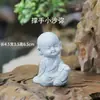 Figura de Monje Budista Pequeño Paisaje Simulado, Decoración de Jardinería Flor Bonsái, Figura de Monje Novicio Pequeño, Decoración Zen para Entrada de Casa