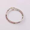 Pulsera de turmalina natural con perlas y múltiples círculos para mujer, de lujo, de alta gama, sencilla y exquisita.