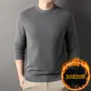 Ropa de Otoño e Invierno para Papá Suéter Grueso Forrado de Polar Camisa Térmica Cálida de Chenilla para Hombres de Mediana Edad Tops para Abuelos de Mediana Edad y Mayores