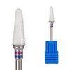 Producto Nuevo de Fábrica Cabeza Blanca de Cerámica para Pulir Uñas Diente Trapezoidal Mano Izquierda y Derecha Cabeza de Cerámica para Pulir Uñas Cabeza para Eliminar Uñas