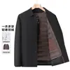 Chamarra de plumas con solapa para hombre, Invierno, Pluma de pato blanca, Casual de negocios, Ropa para papá, Chaqueta interior de plumas desmontable, Gruesa