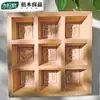 Molde Trapezoidal Tallado Tradicional de Madera Maciza para Repostería, Molde para Bizcocho Esponjoso, Molde para Pastel de Luna, Pastel de Arroz, Pastel al Vapor, Molde para Hornear Pasteles