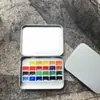 Kit de Tintas Aquarela 24 Cores 36 Cores Tinta Sólida para Nail Art Iniciantes Kit Inicial de Pintura Portátil Atacado