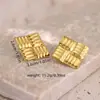 Brincos Hidráulicos de Aço Inoxidável 304 Estilo Novo Europeu e Americano com Design Vintage, Sensação de Alto Padrão, Joias com Superfície Geométrica Irregular