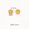 Accesorios de Oro Arena de Fuerte Conservación del Color Pulsera de Hilo Trenzado con Cuentas de Nube Auspiciosa Doradas Antiguas con Goteo de Aceite Rojo y Azul para Joyería DIY