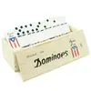 Caixa de Armazenamento de Dominó de Madeira Maciça Presente de Ano Novo Caixa de Presente para Jogo de Tabuleiro Tampa Deslizante Caixa de Embalagem para Mahjong