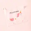 Bolsa de Cierre de Dibujos Animados de Unicornio de Plástico Pe al por Mayor Anillo Tirador Bolsa de Papelería Estudiantil Bolsa para Bolígrafos Bolsa de Empaque para Gomitas de Pelo Bolsa de Plástico