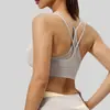 Sujetador de Yoga Transfronterizo de Nuevo Estilo con Espalda Cruzada, Malla, Espalda Descubierta, a Prueba de Impactos, de Soporte para Correr y Fitness