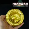 Decoraciones Periféricas Delta Accesorios de Aniversario de un Año 9cm Nido de Pájaro Dorado Edición Doble Huevo Figura Modelo Coleccionable Impreso en 3D
