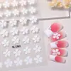 Adesivos de Unha Flor de Cinco Pétalas Frescos e Simples 5D Em relevo Tridimensional Versátil Flor Artigos para Decoração de Unhas DIY Estilo Sl