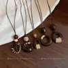 Colar Irregular de Resina Estilo Étnico, Luxo Leve, Moda de Alto Padrão, Corrente Simples para Suéter, Joia de Nicho Inspirada em Design para Mulheres