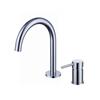 Kaiping Youjia baño negro mate tubo de paraguas redondo grifo de manija única dividido grifo para lavabo de doble agujero 30173