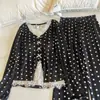 Pijama de Terciopelo de Isla Nuevo Otoño/Invierno 2026 para Mujer, Tallas Grandes, Cuello en V de Encaje con Almohadillas en el Pecho, Conjunto de Ropa de Casa de Manga Larga