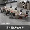 Escritorio de oficina y silla combinados, muebles de oficina modernos y sencillos, mesa de oficina con pantalla para 4 personas y 6 personas.
