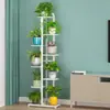 Estante de Flores de Hierro para el Hogar, Ahorrador de Espacio, de Pie, Multicapa, con Ruedas, para Balcón y Sala de Estar, Adecuado para Colgar Macetas de Orquídeas y Almacenamiento