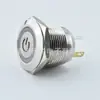 Botón de metal de 19 mm luz LED estándar de encendido interruptor de reinicio automático 12/16/19/22 interruptor de arranque de autobloqueo