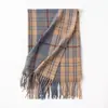 Bufanda Elegante Cálida de Moda Otoñal Nueva para Mujer, Chal de Cuadros Elegante de Gama Alta para Proteger del Sol, Venta al por Mayor