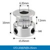 Roda Síncrona 2GT para Impressora 3D Polia de Transmissão de 16/20/40 Dentes Roda de Acionamento para Motor de Passo Largura 6/10