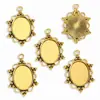 Accesorios para Joyería de Aleación DIY Piedra de Tiempo Base Ovalada Collar Llavero Colgante Decorativo C116