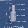 Conector de Plástico Reductor Grueso en T Recto a Través de Manguera Tubería de Agua Tubería de Aire Adaptador Conector Junta de Púa