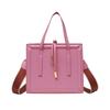 Bolsos Transfronterizos Nuevos para Mujer, Correas Anchas para el Hombro, Bolsos de Hombro Único para Mujer, Bolsos de Moda Europeos y Americanos, Bolsos Tote de Pu de Gran Capacidad