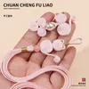 Nuevo cheongsam estilo chino con borla larga de tres filas adornada con perlas, botones de ojo de gato, botones decorativos Hanfu y traje Tang, accesorios para ropa