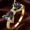 Anillo Ziyu Estilo Europeo y Americano, Anillo de Oro K, Anillo Incrustado con Circonita, Elegante Anillo de Diamante, Adecuado para Bodas y Fiestas