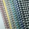 En Stock Hilado Teñido Rayado Cuadros Textura Sencilla Similar al Lino Tela Cuadros para Camisas y Vestidos