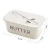Caja de Mantequilla Popular Transfronteriza de Gran Capacidad Polipropileno de Grado Alimenticio Caja de Queso Caja de Almacenamiento de Mantequilla para Refrigerador con Cuchillo Caja de Mantequilla