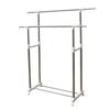 Acero Inoxidable Engrosado de Barra Simple y Doble Tendedero de Ropa Dormitorio Removible Telescópico Tendedero Perchero de Pie Transfronterizo
