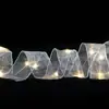 Fita de Tecido Liso Dourada com Borda Travada, Luz Quente, Laço de Camada Dupla, Tema Festa de Natal, Decoração, 3,8cm